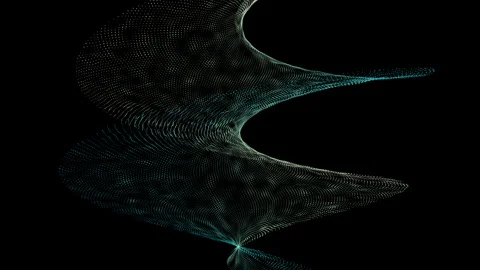 Abstract spiral DNA structure on a black background Stock Footage 243440449