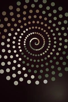 Abstract Spiral Dot Pattern Dark Background 스톡 일러스트