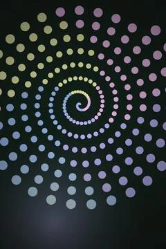 Abstract Spiral Dot Pattern Stock Illustration