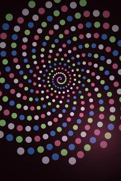 Abstract Spiral Dot Pattern Illustrazione stock