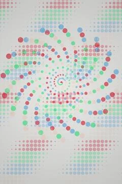 Abstract Spiral Dot Pattern Stock Illustration