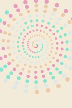 Abstract Spiral Dot Pattern Stock Illustration