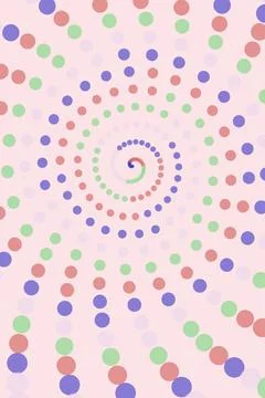 Abstract Spiral Dot Pattern イラスト素材
