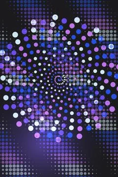 Abstract Spiral Dot Pattern Stockfoto's