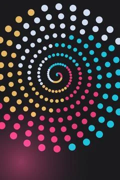 Abstract Spiral Dot Pattern Stock Photos