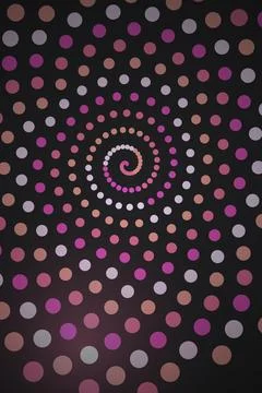 Abstract Spiral Dot Pattern Stockfoto's