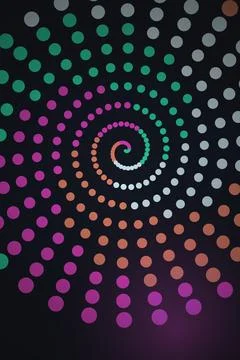 Abstract Spiral Dot Pattern Stock Photos