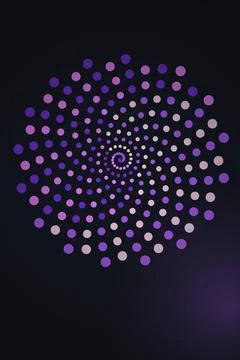 Abstract Spiral Dot Pattern Stock Photos