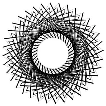 Abstract spiral element. Editable monochrome vector graphics. イラスト素材