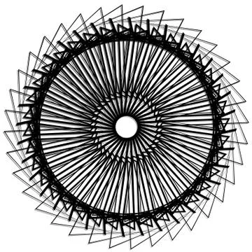 Abstract spiral element. Editable monochrome vector graphics. 스톡 일러스트