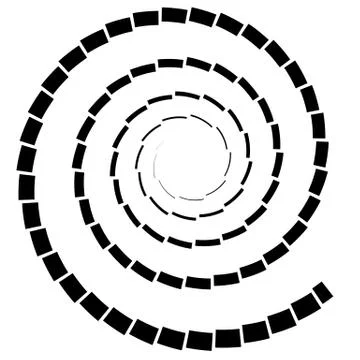 Abstract spiral elements. Abstract unique swirl, twirl shape on white 스톡 일러스트