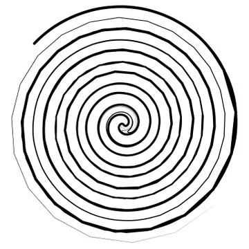 Abstract spiral elements. Abstract unique swirl, twirl shape on white Stock Illustration