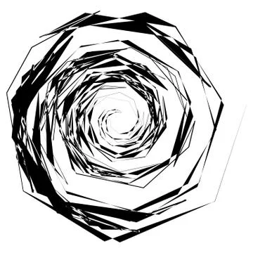 Abstract spiral elements. Abstract unique swirl, twirl shape on white 스톡 일러스트
