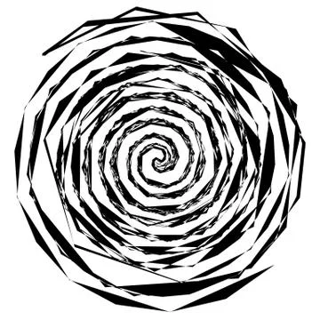 Abstract spiral elements. Abstract unique swirl, twirl shape on white イラスト素材