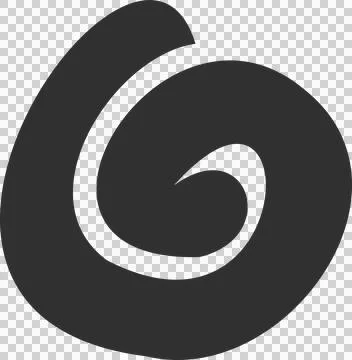 Abstract spiral is floating on transparent background in flat design, showing 스톡 일러스트