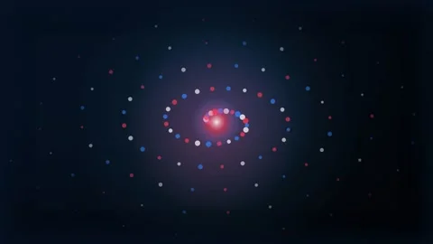 Abstract Spiral Galaxy Animation with Glowing Particles Stock Footage 340596855