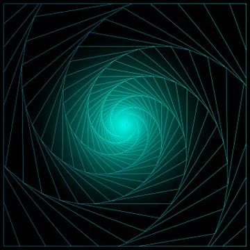 Abstract spiral with light. Geometric background. Stock Illustration