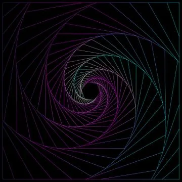 Abstract spiral with light. Geometric background. Stock Illustration