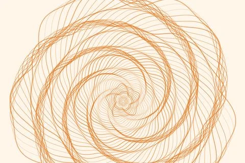 Abstract spiral line pattern. Geometric golden swirl background Stock-Illustration