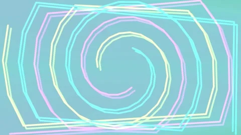 Abstract spiral lines background animation, smooth gradient geometric shape Stock Footage 339785825