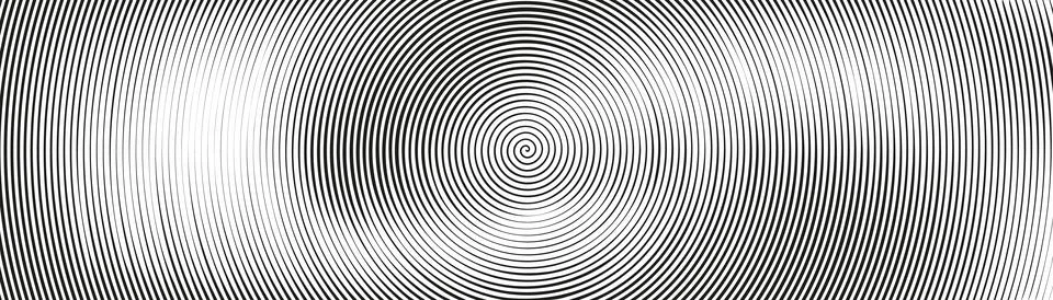 Abstract spiral pattern background with concentric circular shapes and radial Stock Illustration