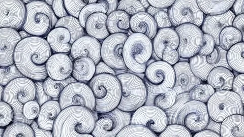 Abstract spiral pattern background with hand drawn digital swirling circles.. Stock Footage 342046889