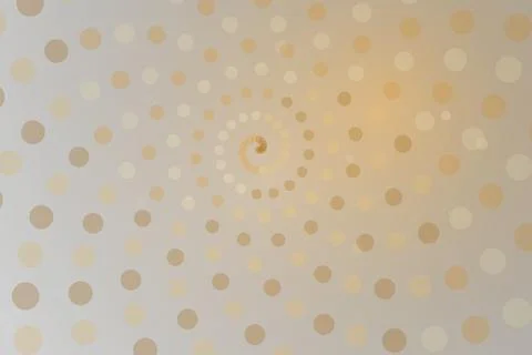 Abstract spiral pattern with beige dots and soft background Stock Illustration