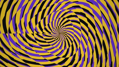 Abstract spiral pattern with black and yellow stripes Stock Footage 339373073