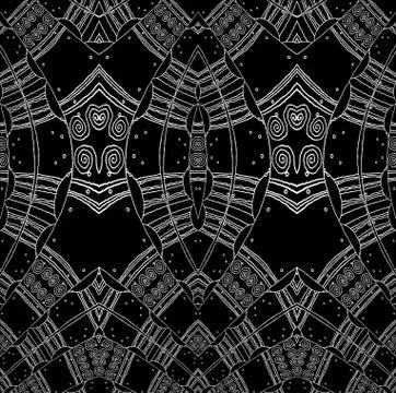 Abstract spiral pattern black white Stock Illustration