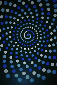 Abstract Spiral Pattern in Blue and Gray Stock Illustration