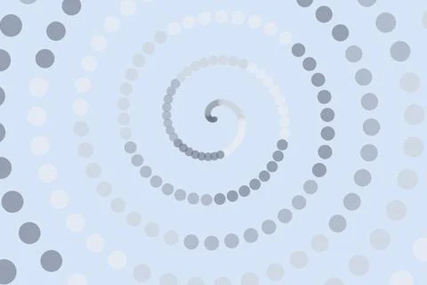 Abstract spiral pattern with blue and gray dots background Stock Photos