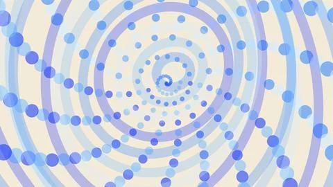 Abstract spiral pattern with blue dots and light background Stock Illustration