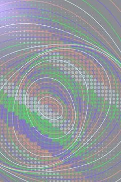 Abstract Spiral Pattern with Circles and Dots Stock Photos