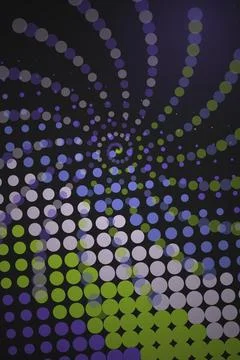 Abstract Spiral Pattern with Circles Stock Illustration