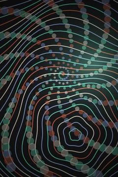 Abstract Spiral Pattern with Circles Stock Illustration