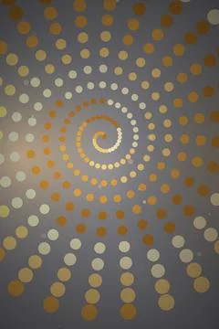 Abstract Spiral Pattern with Circles Stock Illustration