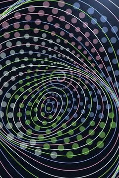 Abstract Spiral Pattern with Circles Stock Illustration