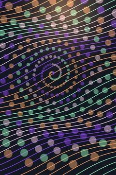 Abstract Spiral Pattern with Circles イラスト素材