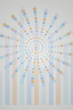 Abstract Spiral Pattern with Circles Stock Illustration