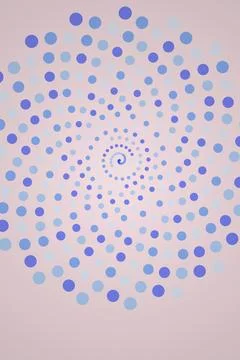 Abstract Spiral Pattern with Circles Stock Illustration