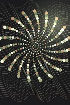 Abstract Spiral Pattern with Circles Фото
