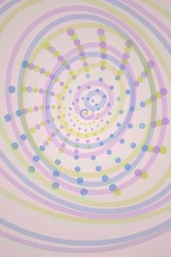 Abstract Spiral Pattern with Circles Stock Photos