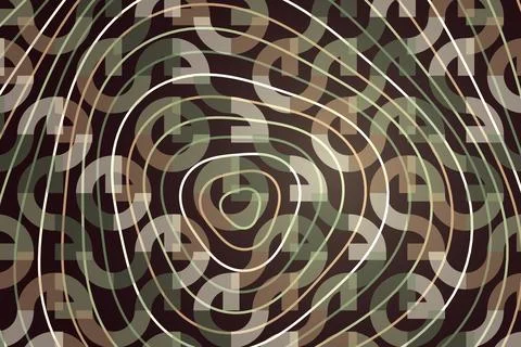 Abstract spiral pattern with circular shapes and lines Stock Photos