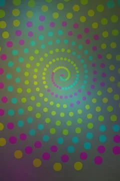 Abstract Spiral Pattern with Colorful Dots 스톡 일러스트
