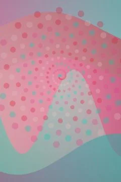 Abstract Spiral Pattern with Colorful Dots Stock Illustration