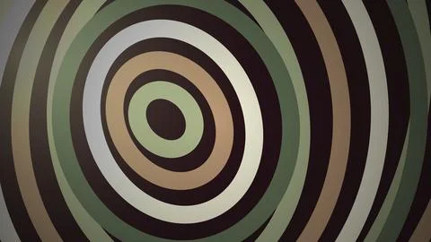 Abstract spiral pattern with concentric circles in green and brown Stockillustratie