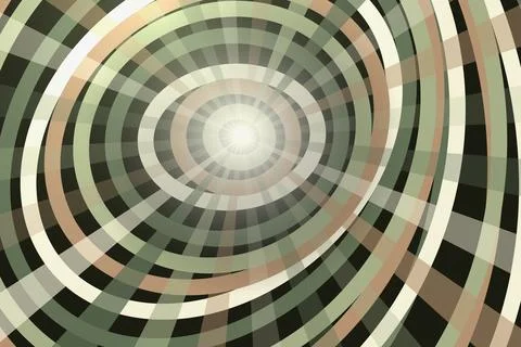 Abstract spiral pattern with concentric circles and light Stock Photos