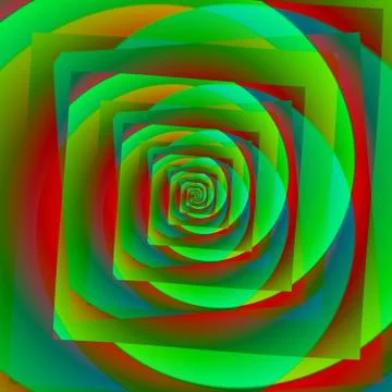 Abstract spiral pattern in cubist style Stock Illustration