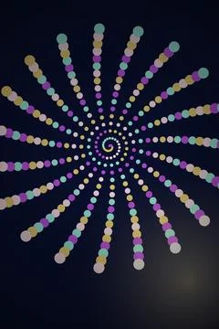 Abstract Spiral Pattern in Dark Background Stock Photos
