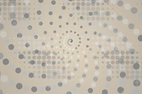 Abstract spiral pattern with dots and swirls in neutral tones Stock Photos